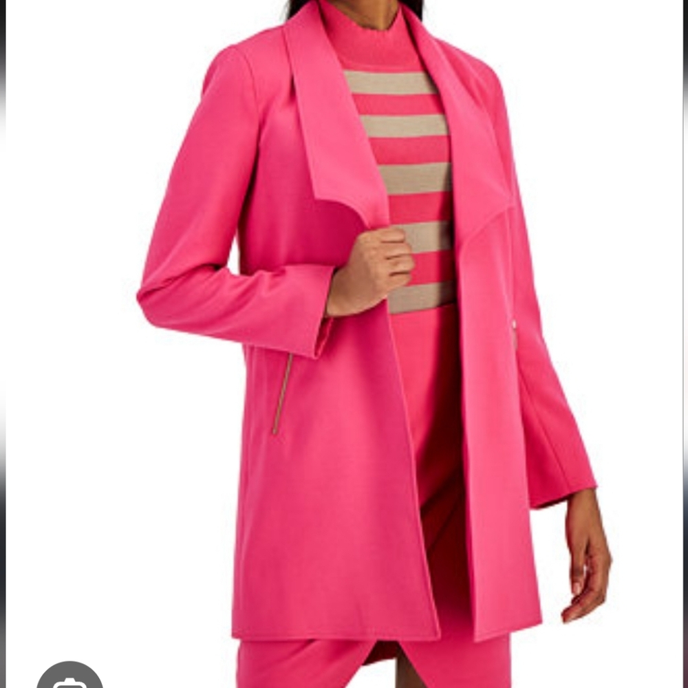 TAHARI Women's Pink Blazer Coat Size 6